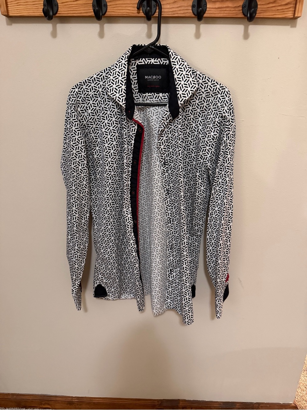 🖤 Mac100 Men’s Geometric Button-Down Shirt | 4/L